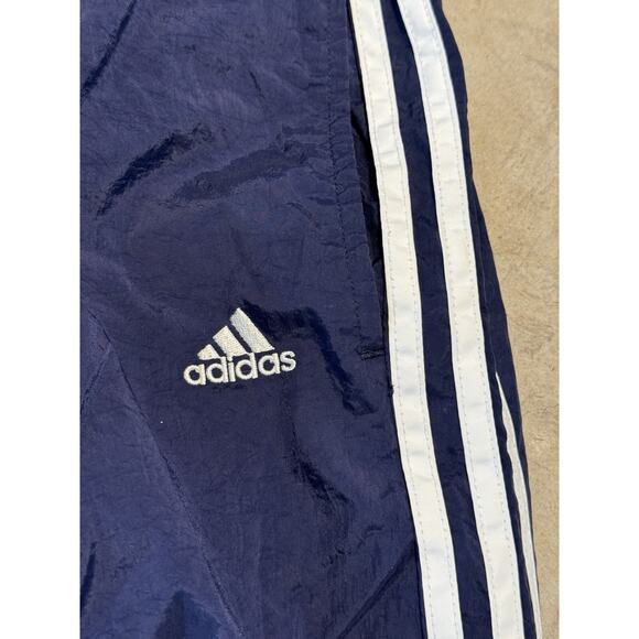 VTG 90s Y2K Adidas Ankle Hook and Loop Fasteners Joggers Sweatpants Navy XL EUC - Picture 2 of 6